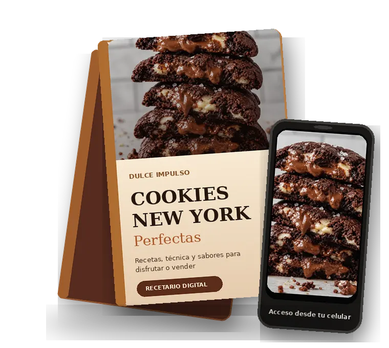 Recetario Cookies New York Perfectas con acceso desde el celular